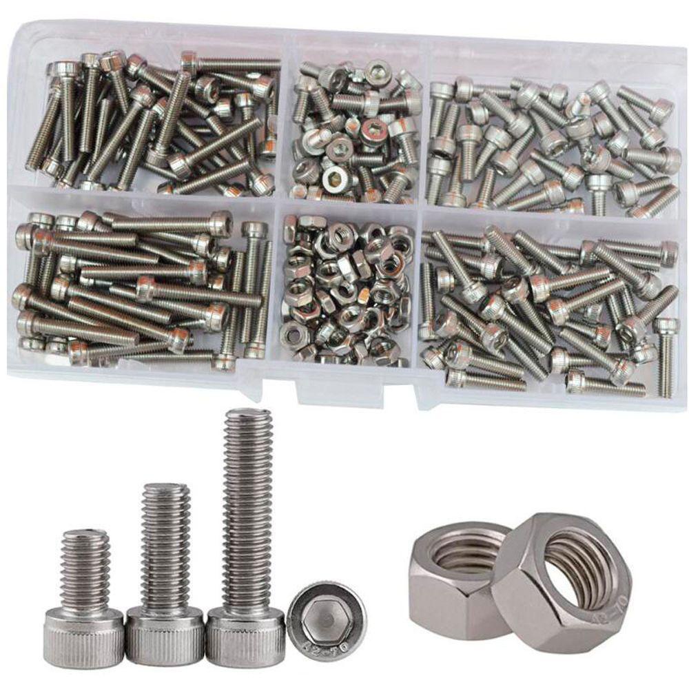 Bộ Ốc Vít Và Đai Ốc Lục Giác 1 Hộp M2 M2.5 M3 M4