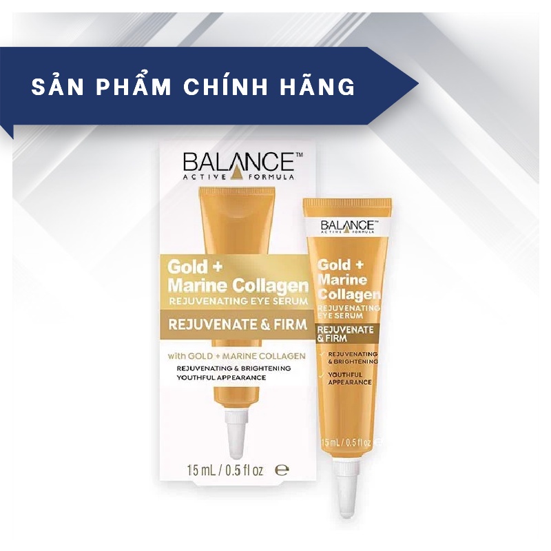 Kem Vàng Thâm Mắt Balance Active Formula Gold+ Collagen Rejuvenating Eye Serum 15ml