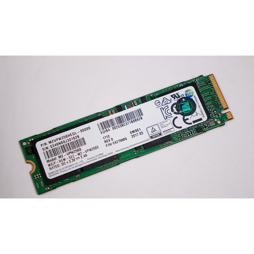 Ổ CỨNG SSD M2 PCIe 2280 SAMSUNG SM961 NVMe - 256GB