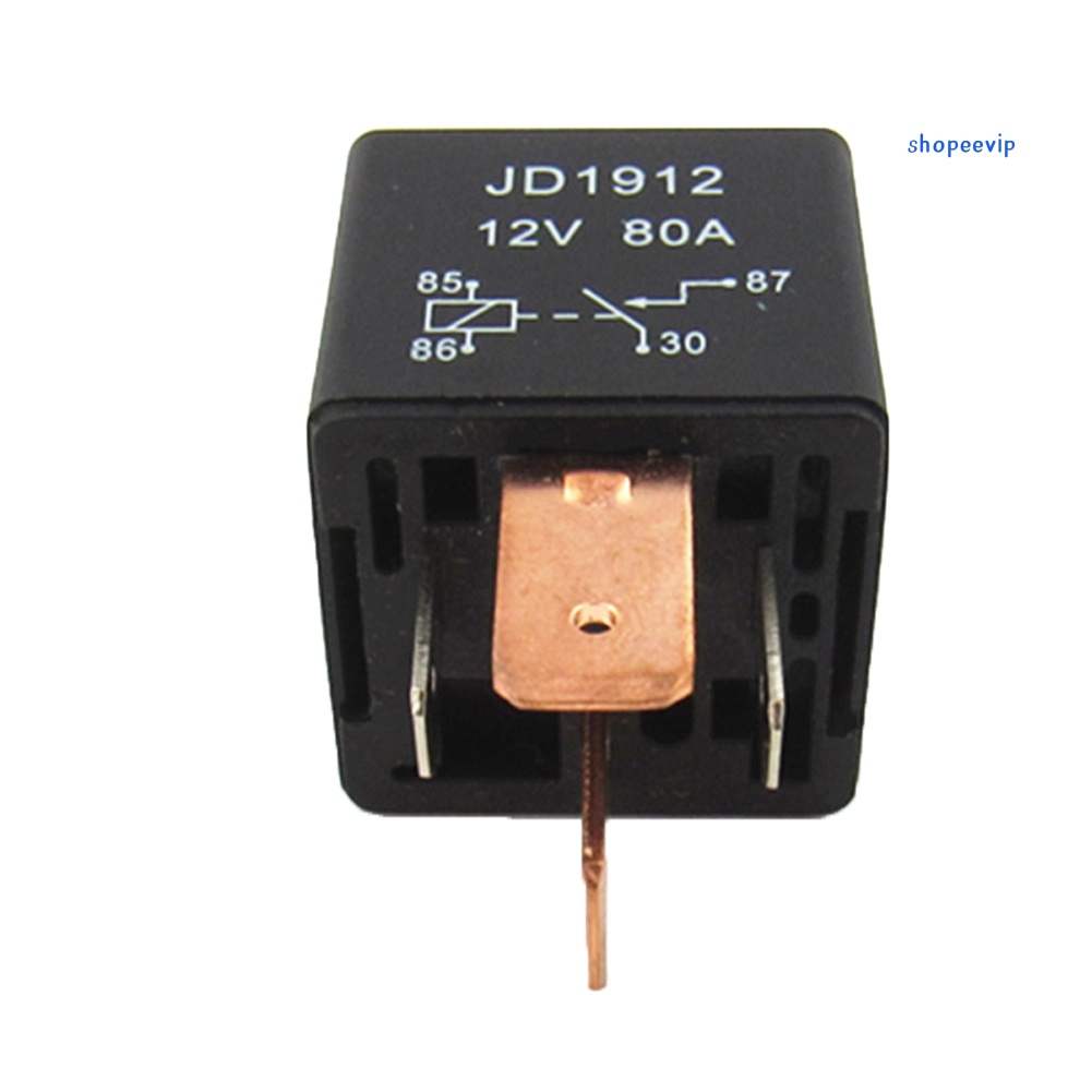 Rơ Le Khởi Động SPDT JD1912 Universal 12V 80A 4Pin DC Ampdt Cho Xe Hơi
