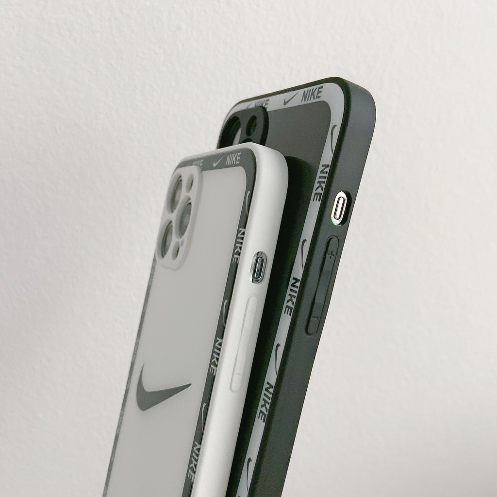 Ốp điện thoại mặt kính họa tiết nike cổ điển thích hợp cho Apple 11iPhone7P 8P X XR XSMAX