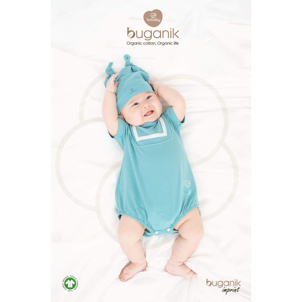 BUBABY - Bodychip cài sau cộc tay BUGANIK IMPRINT 3m - 12m