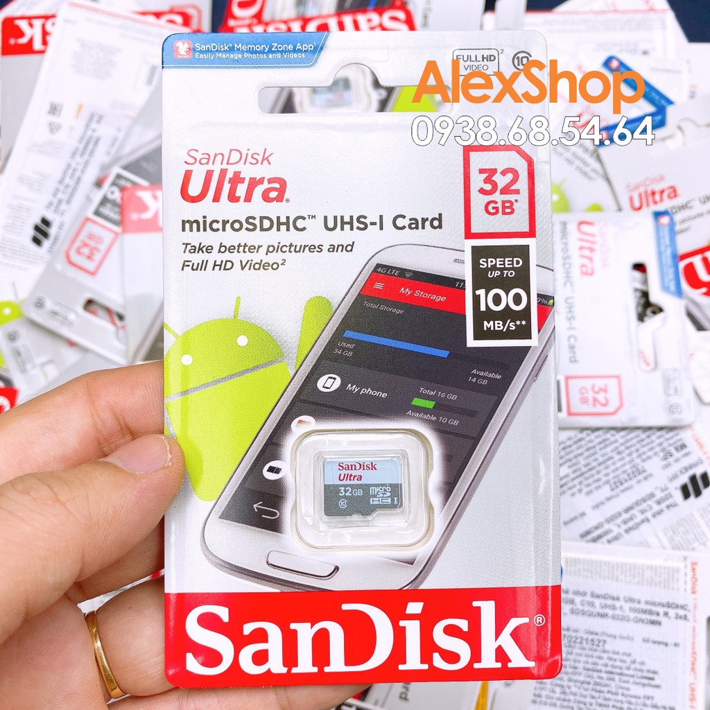 [Chính Hãng BH7 năm] Thẻ Nhớ MicroSD SanDisk Ultra 16/32/64/128GB 100MB/s Chính Hãng Có Tem Chính Hãng