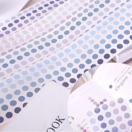 &lt;Video Review&gt; Cuộn Miếng Dán Sticker Washi Họa Tiết Hình Chấm Tròn Trang Trí Bullet Journal Nhật Ký DIY Sổ Vở D188