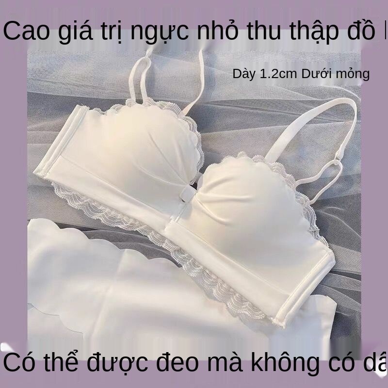 Băng Mà Không Có Màu Trắng, Đồ Lót Nữ Ngực Nhỏ Thu Thập Không Có Vành Áo Ngực Sexy Áo Bra Ren Phù Hợp Với Bộ Sưu Tập