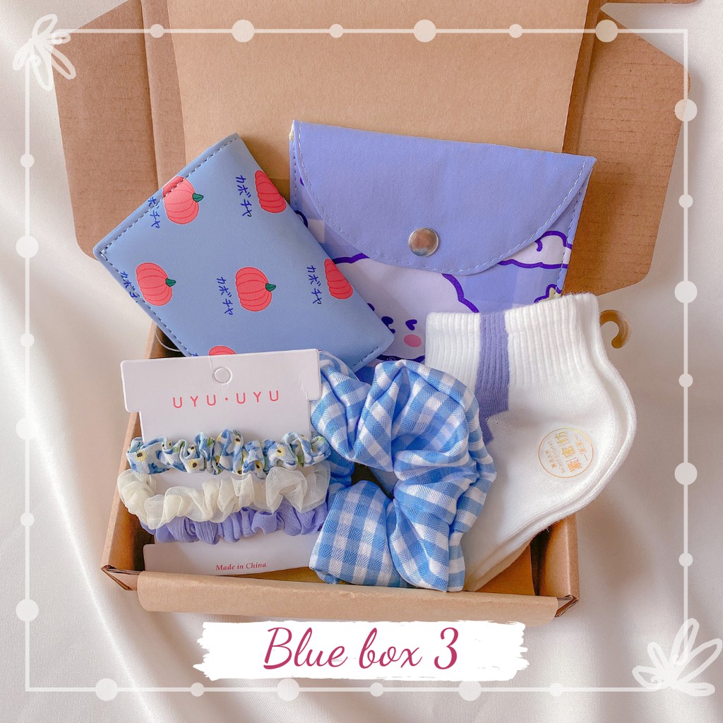 Set Quà Tặng Sinh Nhật Tone Xanh💖 Đặc Biệt Cho Bạn Nữ, 1 box gồm 2-6 món quà dễ thương | BigBuy360 - bigbuy360.vn