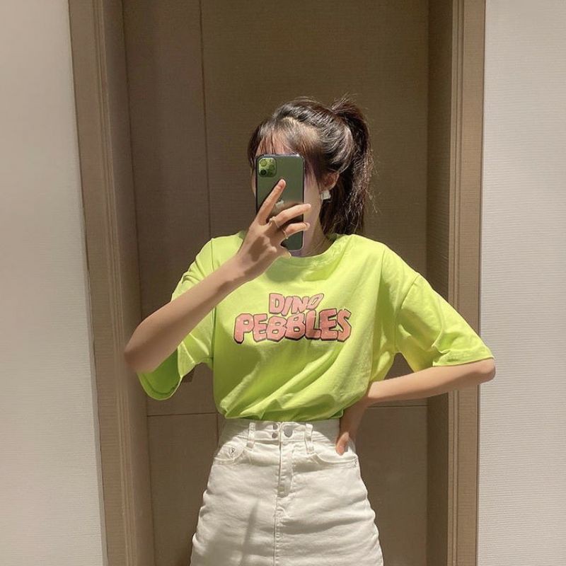 Áo thun tay lỡ Unisex khủng lông DINO