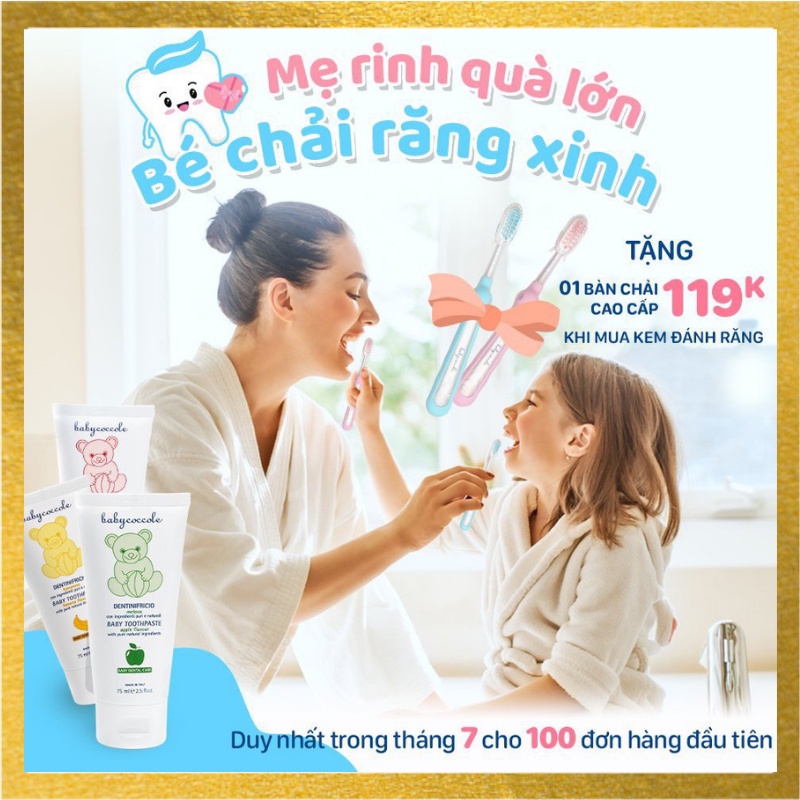 Kem đánh răng Babycoccole hương dâu 75ml 12M+