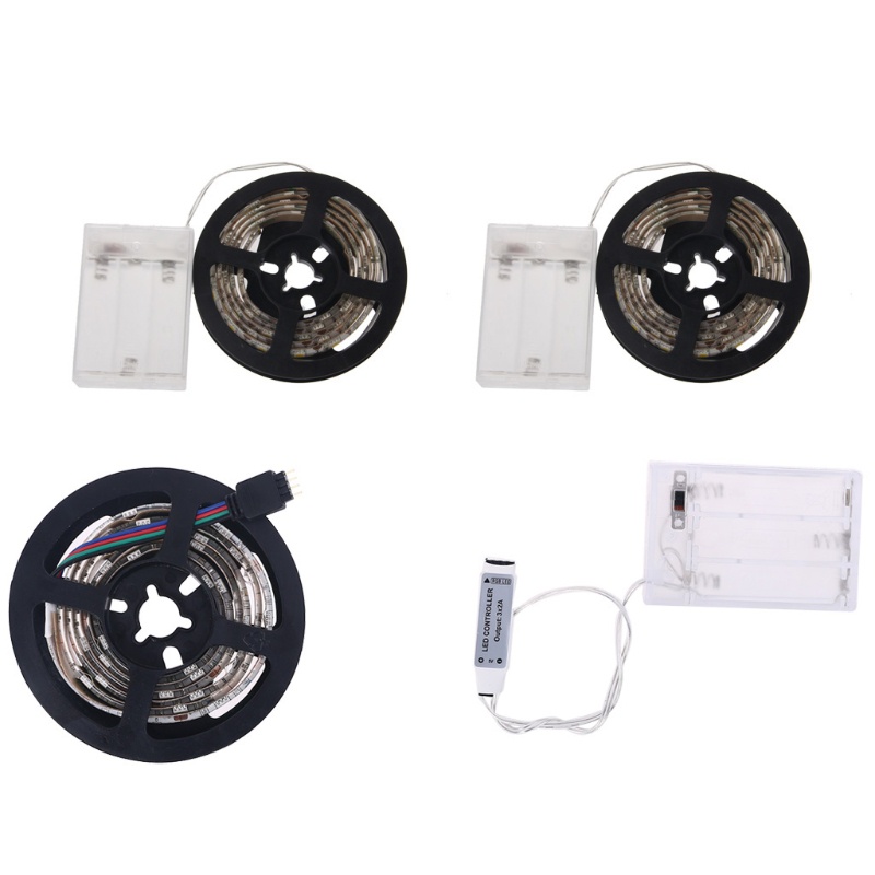 Dây Đèn LED 30 Bóng 5050 RGB 4 5V Chống Thấm Nước Có Thể Điều Chỉnh Sử Dụng Pin Dùng Cho Dải Đèn TV