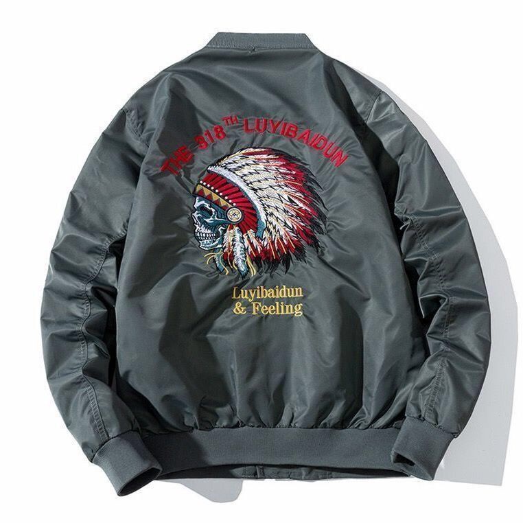 Áo Khoác Bóng Chày Dáng Rộng Có Khóa Kéo Thêu Chữ Re-List Thời Trang Mới Dành Cho Cặp Đôi