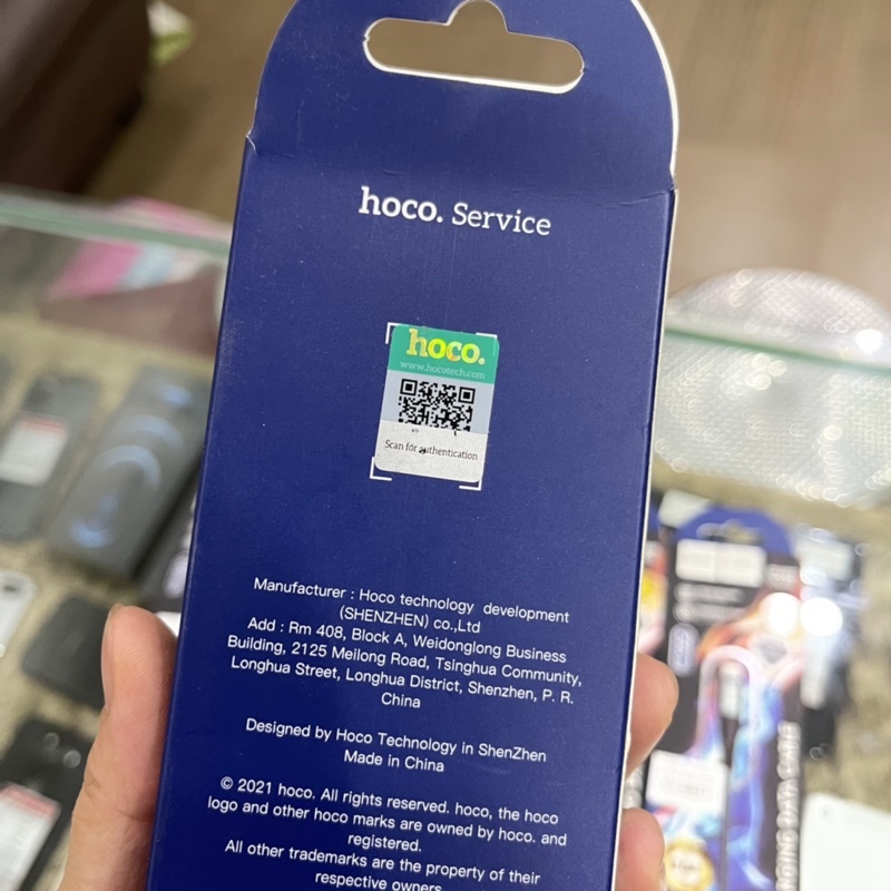 Dây sạc hoco VN chính hãng dài 2m hỗ trợ sạc iphone