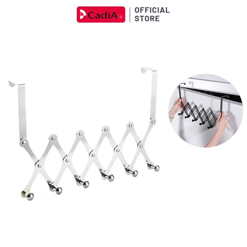 Móc treo đồ sau cửa inox, móc treo quần áo gắn cửa thông minh
