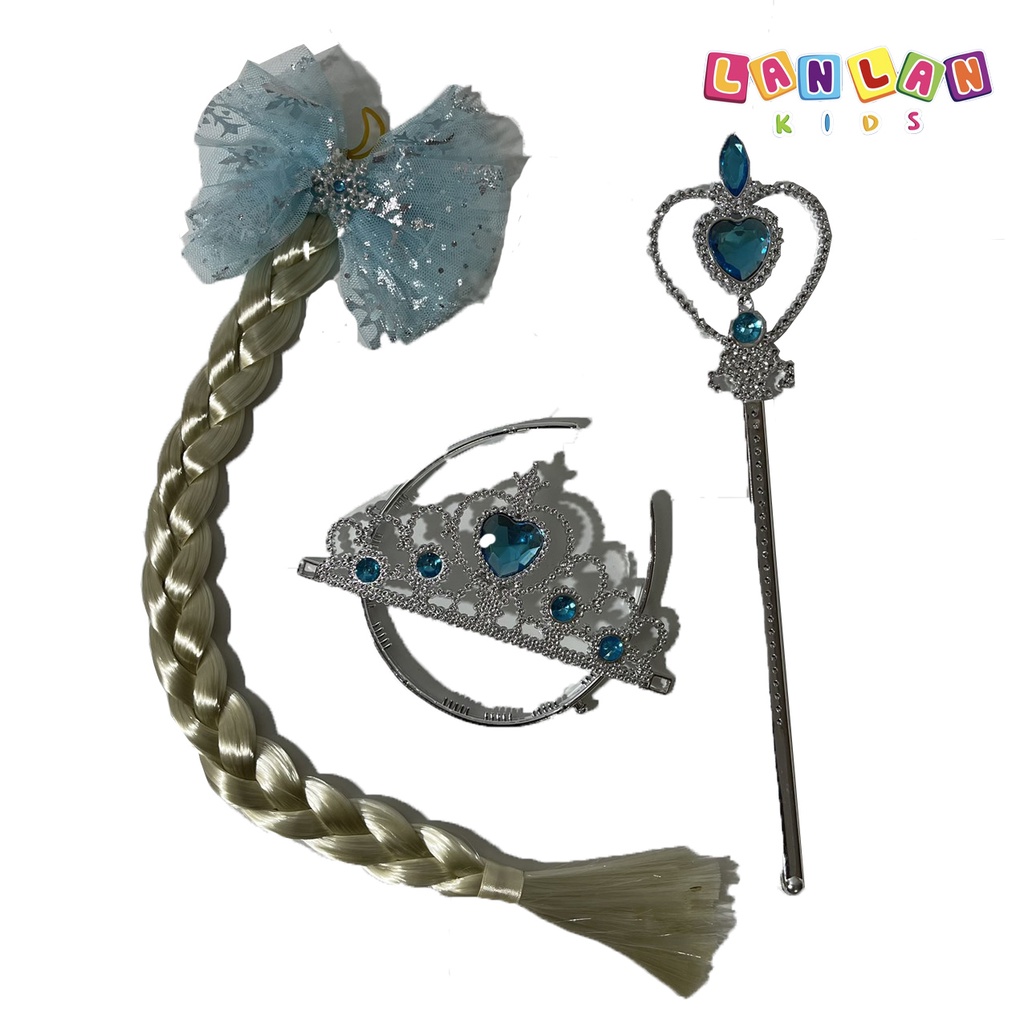 Bộ 3 món phụ kiện hóa trang công chúa elsa cho bé LANLAN KIDS