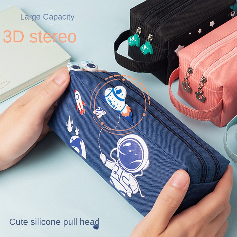 Large capacity pencil case ins Japanese pencil case Korean version cartoon boys and girls junior high school students pencil case