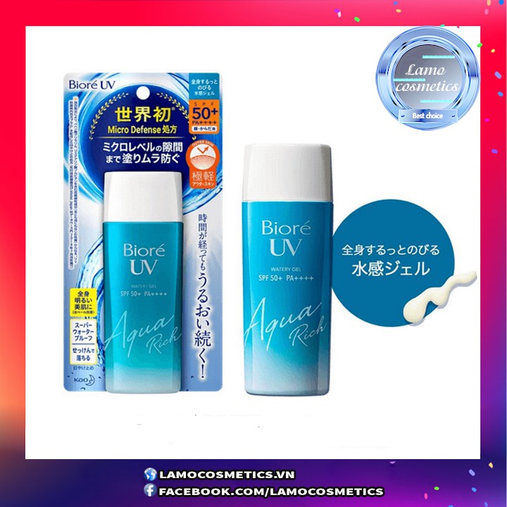 Kem Chống Nắng Biore Aqua Rich Watery Esence 50gr / Gel 90ml