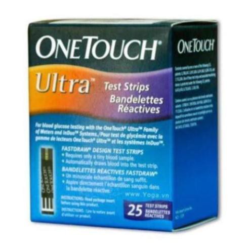 Que thử đường huyết OneTouch Ultra hàng công ty chính hãng date xa