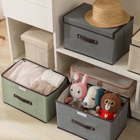 Túi đồ đa năng bằng vải không dệt Hộp đựng quần áo có nắp hộp tủ đựng dễ xếp cất chứa đồ đạc đồ lót gấp gọn