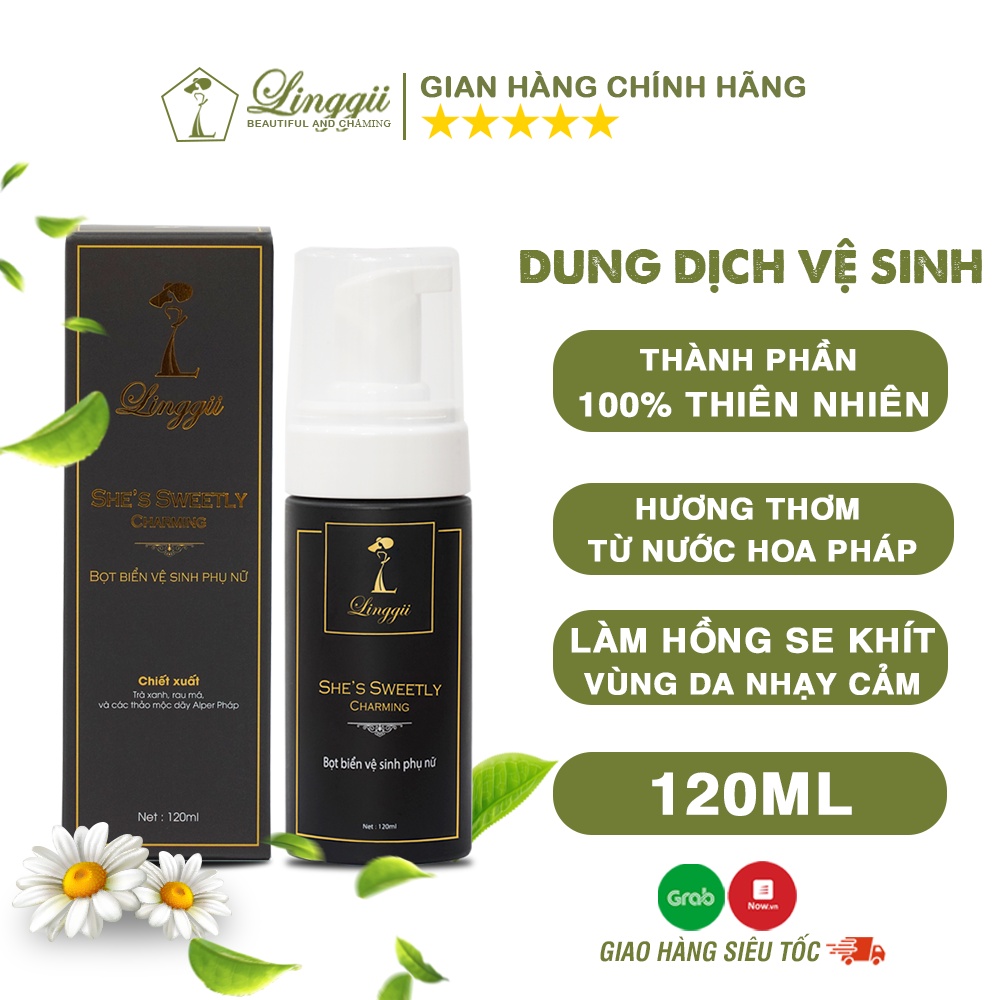 [CHÍNH HÃNG] Dung dịch vệ sinh phụ nữ LINGGII Làm Hồng Và Se Khít Hương Thơm Dịu Nhẹ Quyến Rũ 120ml