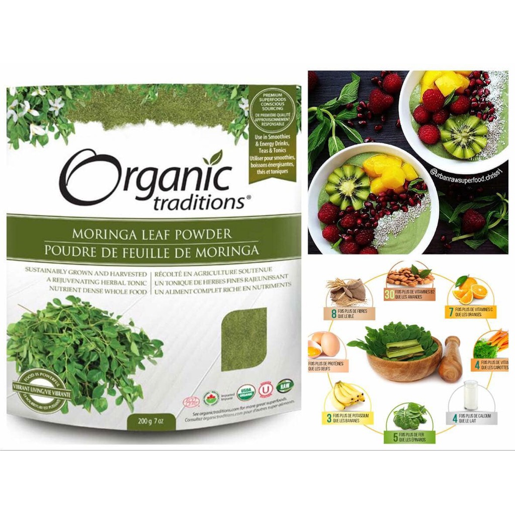 Bột chùm ngây hữu cơ Organic Tradition