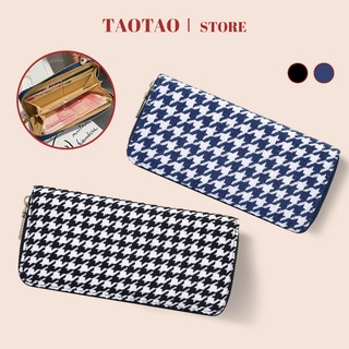 clutch nữ caro bóp cầm tay nữ ví bóp dài hàn quốc ví giá rẻ thời trang houndstooth
