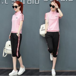 Bộ đồ thể thao lửng logo STT395
