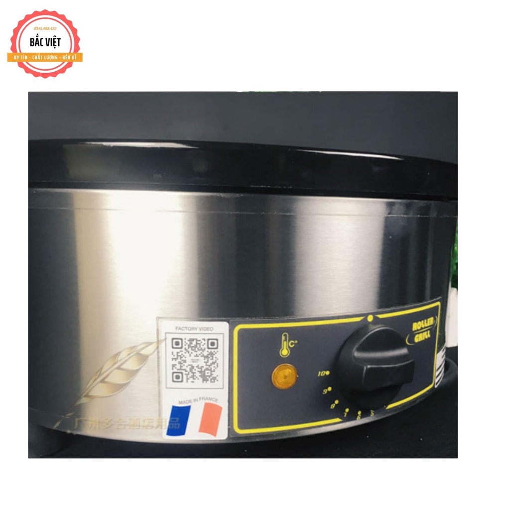 Máy làm bánh crepe Roller Grill CFE 400 tròn điện Pháp mặt gang tráng men siêu bóng - Bảo hành 12 tháng