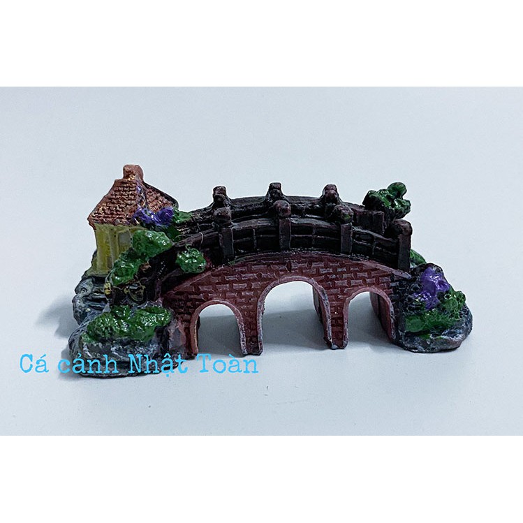CẦU TRANG TRÍ HỒ CÁ NON BỘ 10X5X5CM MẪU 1