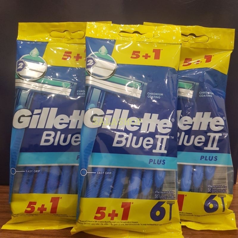 Dao cạo Gillette Super Thin II và Blue II (gói 6 cây)