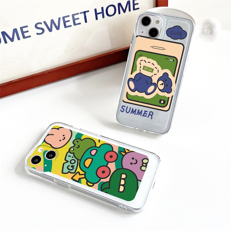 Suntaiho Ốp lưng iphone Ốp Điện Thoại mềm trong suốt in graffiti thích hợp cho iPhone 11 12 13 pro promax Xs Max XR 7 8 Plus