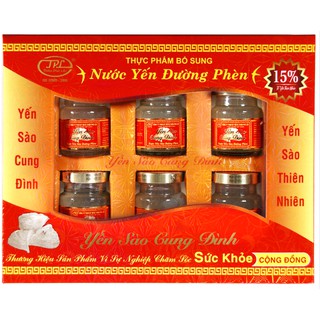Nước yến đường phèn (Tổ yến 15%) - Yến sào Cung Đình (6 lọ x 70ml)