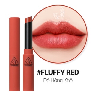 Son 3ce slim velvet lip color fluffy red – màu đỏ hồng khô