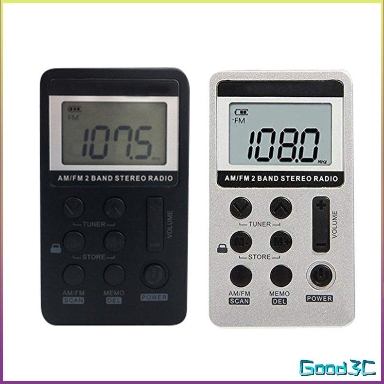 Đài phát thanh nhỏ AM FM bỏ túi âm nổi di động kỹ thuật số siêu