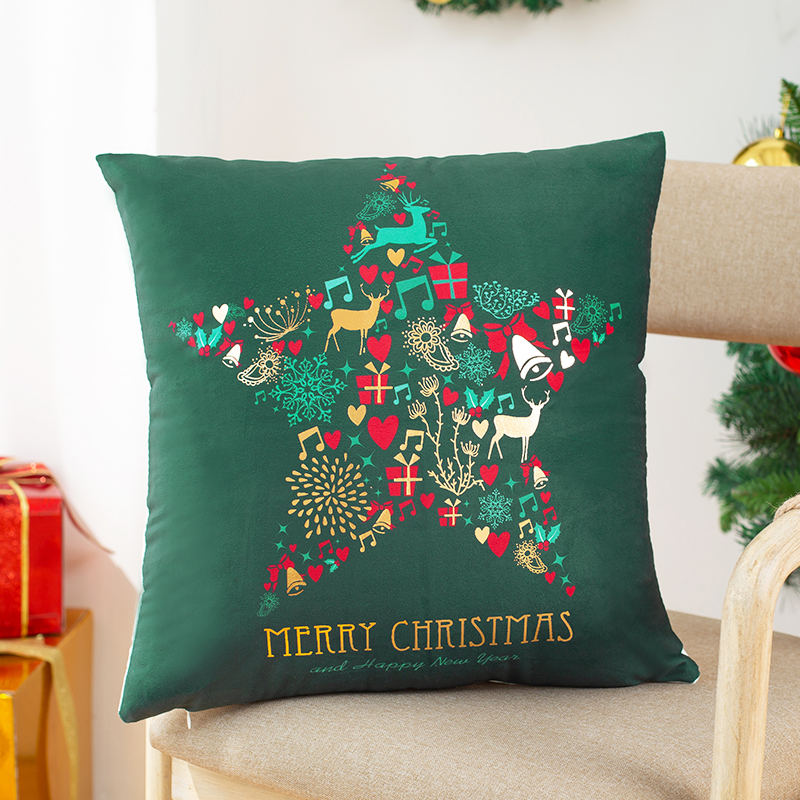 Vỏ Áo Gối Sofa Trang Trí Phong Cách Giáng Sinh 45x45cm