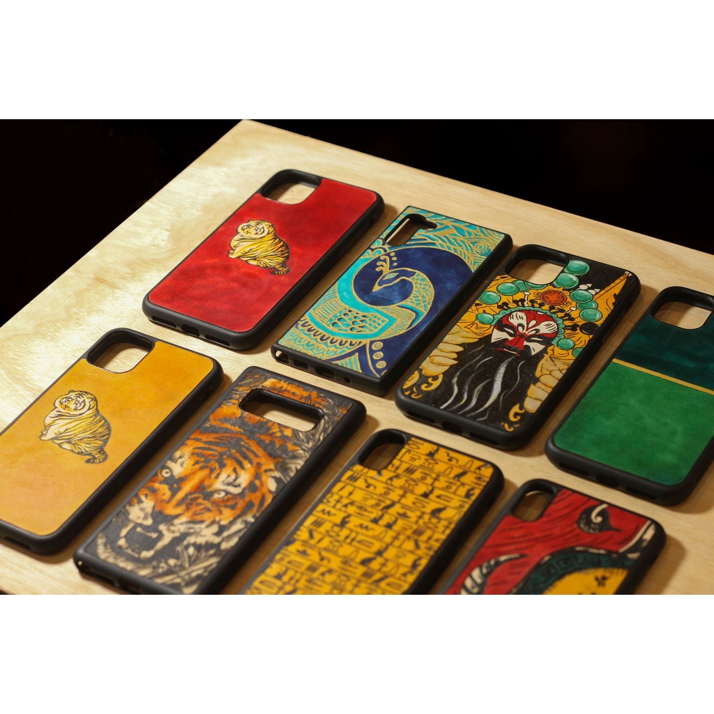 Ốp da Đỏ Case - Mẫu The Line Xanh - Ốp iphone/samsung - Docase.vn