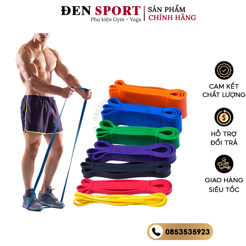 Dây Đàn Hồi Kháng Lực Toàn Thân ĐenSport size 2080 x 4,5cm