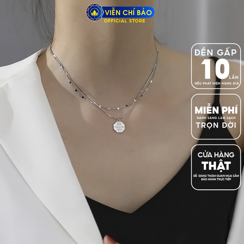 Dây chuyền bạc nữ You &amp; Me chất liệu bạc Thái 925 thời trang phụ kiện trang sức nữ thương hiệu Viễn Chí Bảo D000182