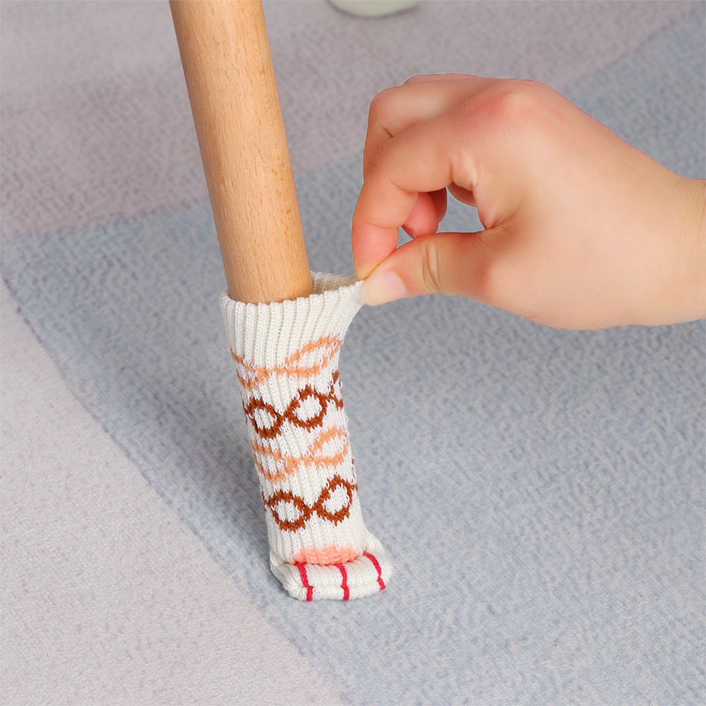 Set 4 miếng bọc chân ghế chống trượt họa tiết chân mèo dễ thương