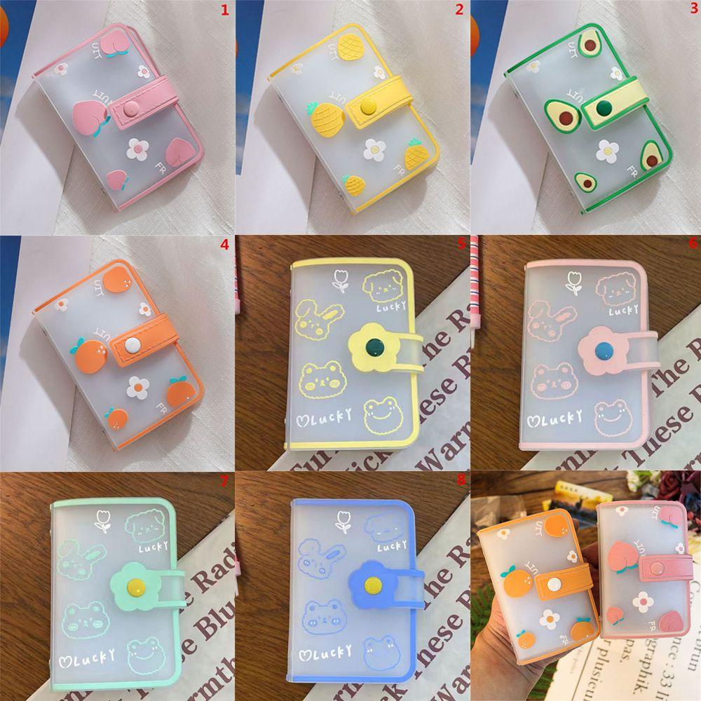 RAINBOW Ví Đựng Thẻ 20 Ngăn Họa Tiết Hoạt Hình Dễ Thương Giá Đỡ