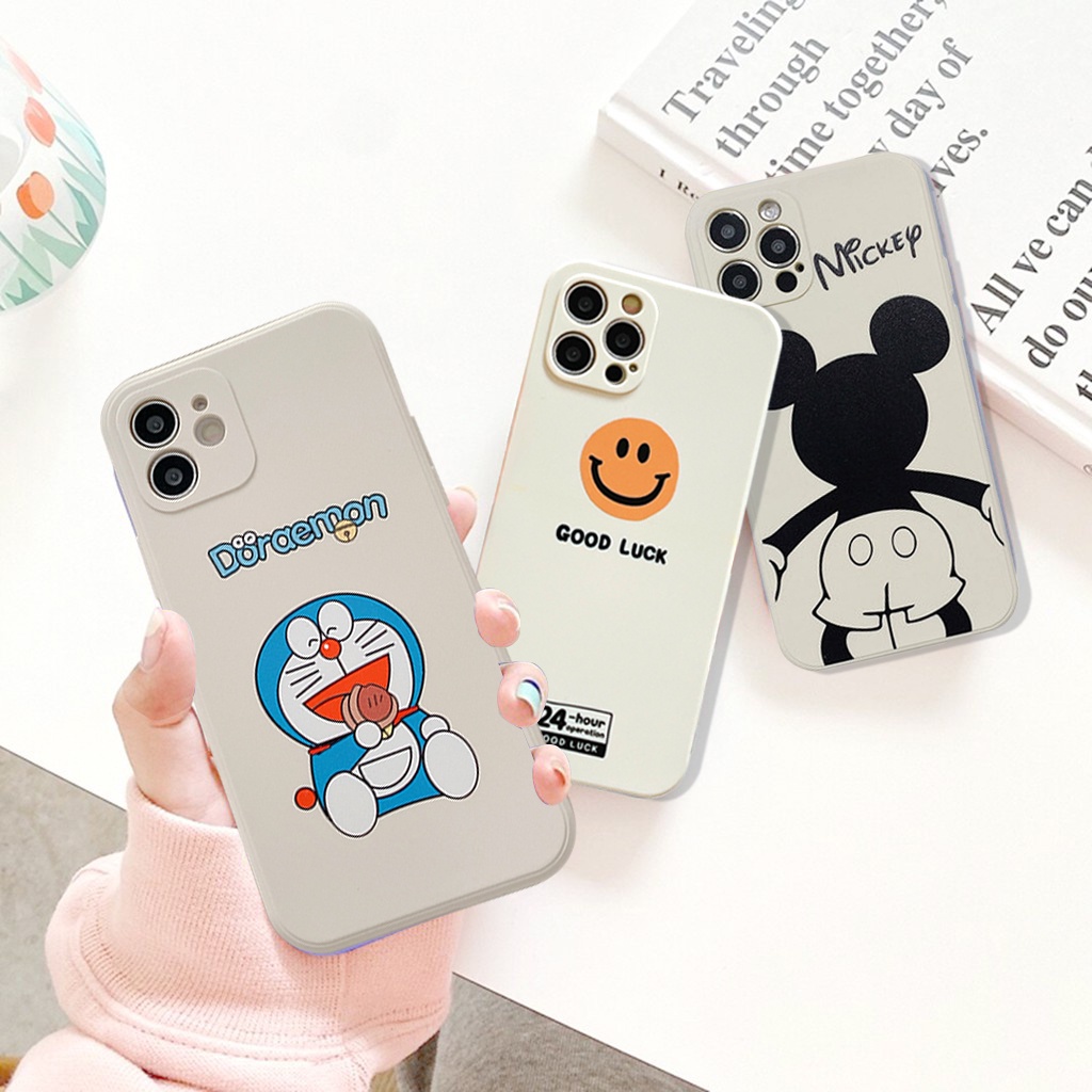 Ốp Lưng iPhone Cạnh Vuông in hình Viền Hình Doremon 6/6plus/6s/6splus/7/7plus/8/8plus/x/xr/xs/11/12/pro/max/plus/promax