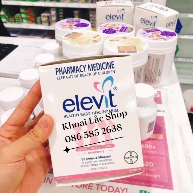 (Hàng đi Air) Elevit bầu Úc, vitamin tổng hợp Elevit Úc