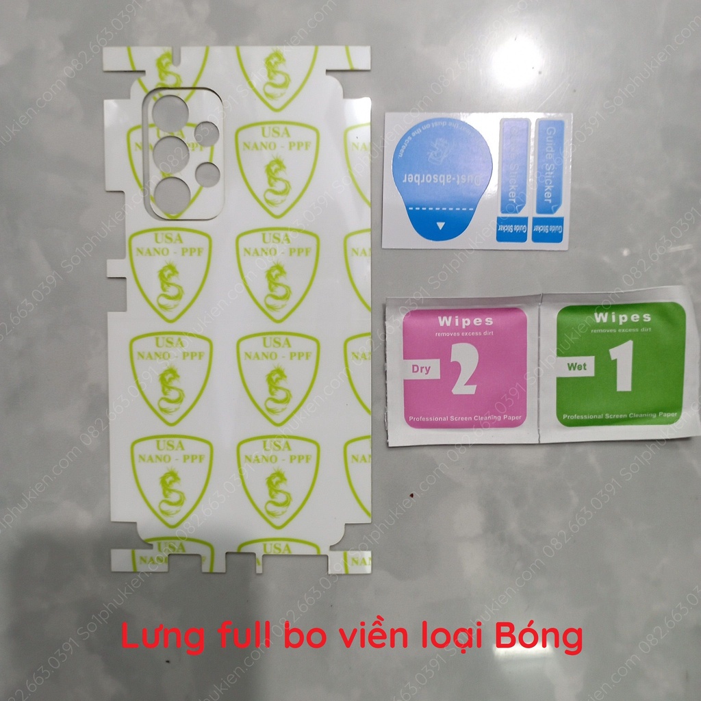 Dán PPF Samsung A53 5G A73 5G loại trong, nhám dành cho màn hình, mặt lưng, lưng bo viền