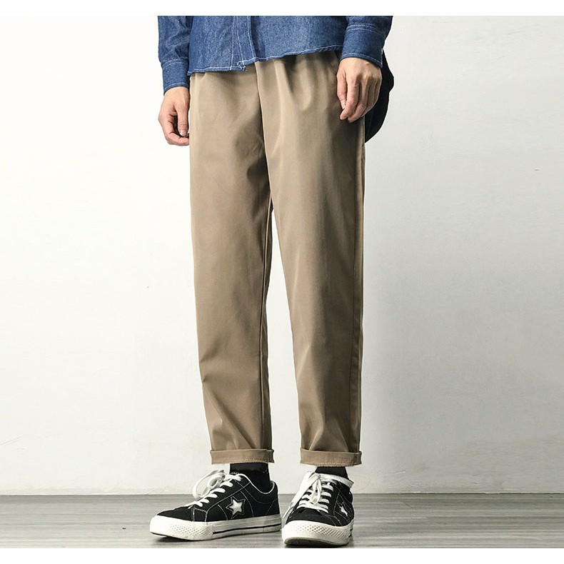 Quần Nam Kaki Basic Dáng Baggy Trơn Màu Dáng Suông Phong Cách Trẻ Trung Thời Trang MixxMen QUAN NAM 060