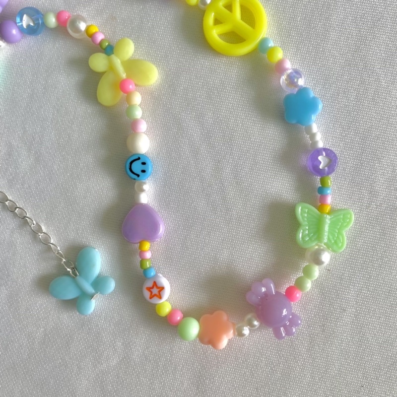 Vòng cổ custum tone hạt pastel