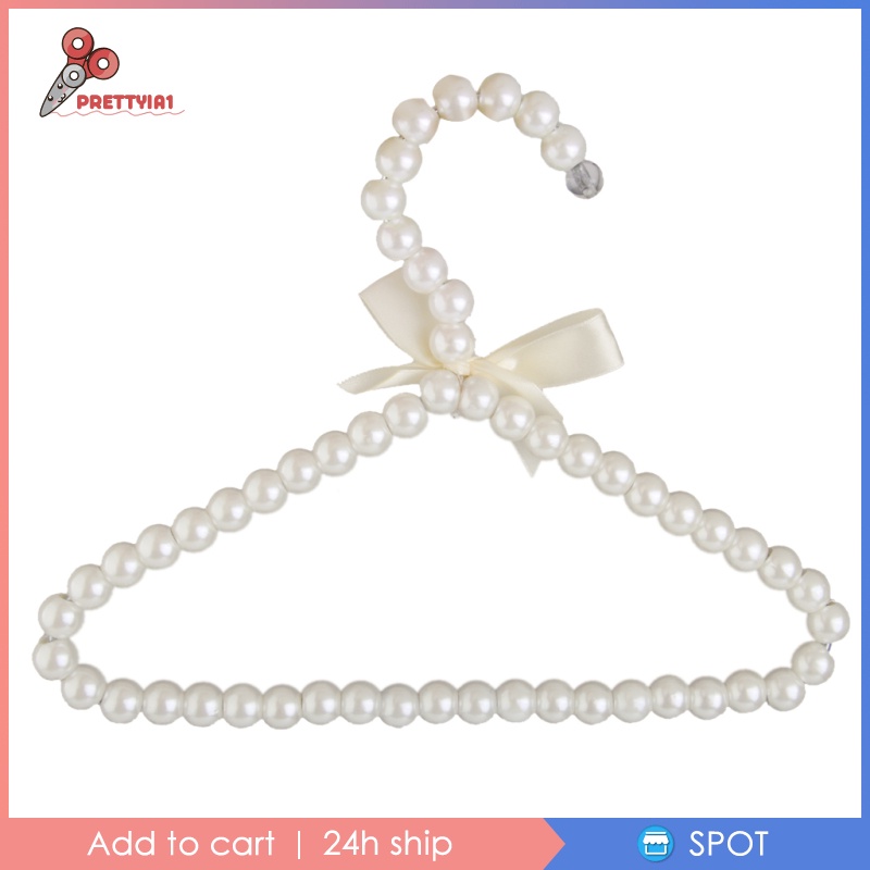 1 Móc Treo Quần Áo Trẻ Em Bằng ABS Đính Ngọc Trai