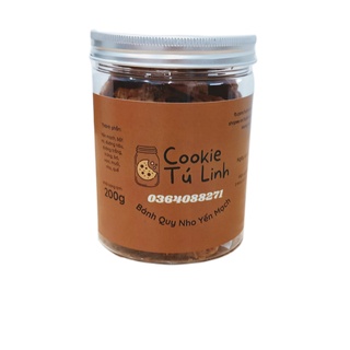 Bánh quy nho yến mạch homemade | cookies nho yến mạch hộp 200g
