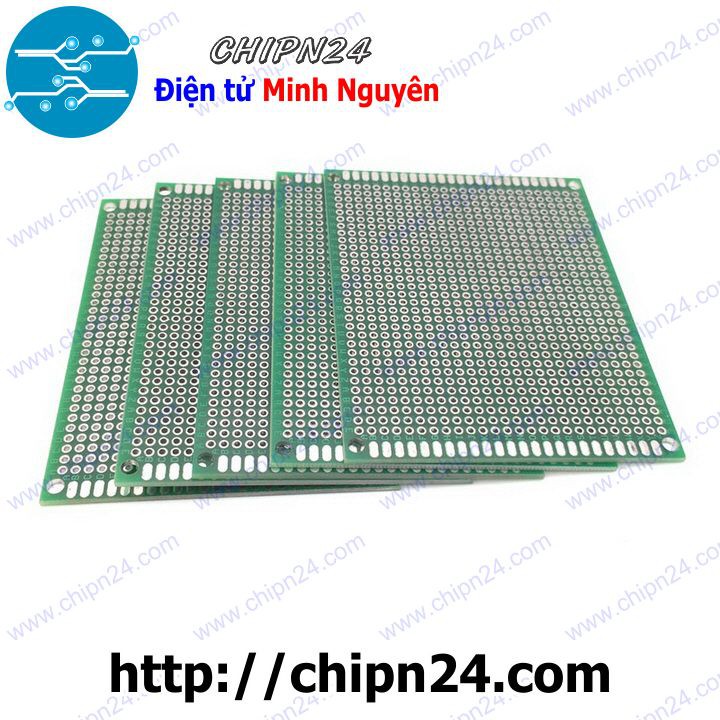 [1 TẤM] Testboard cắm hàn 2 mặt 7x9cm (Mạch sợi thủy tinh) (Board đồng đục lỗ PCB)