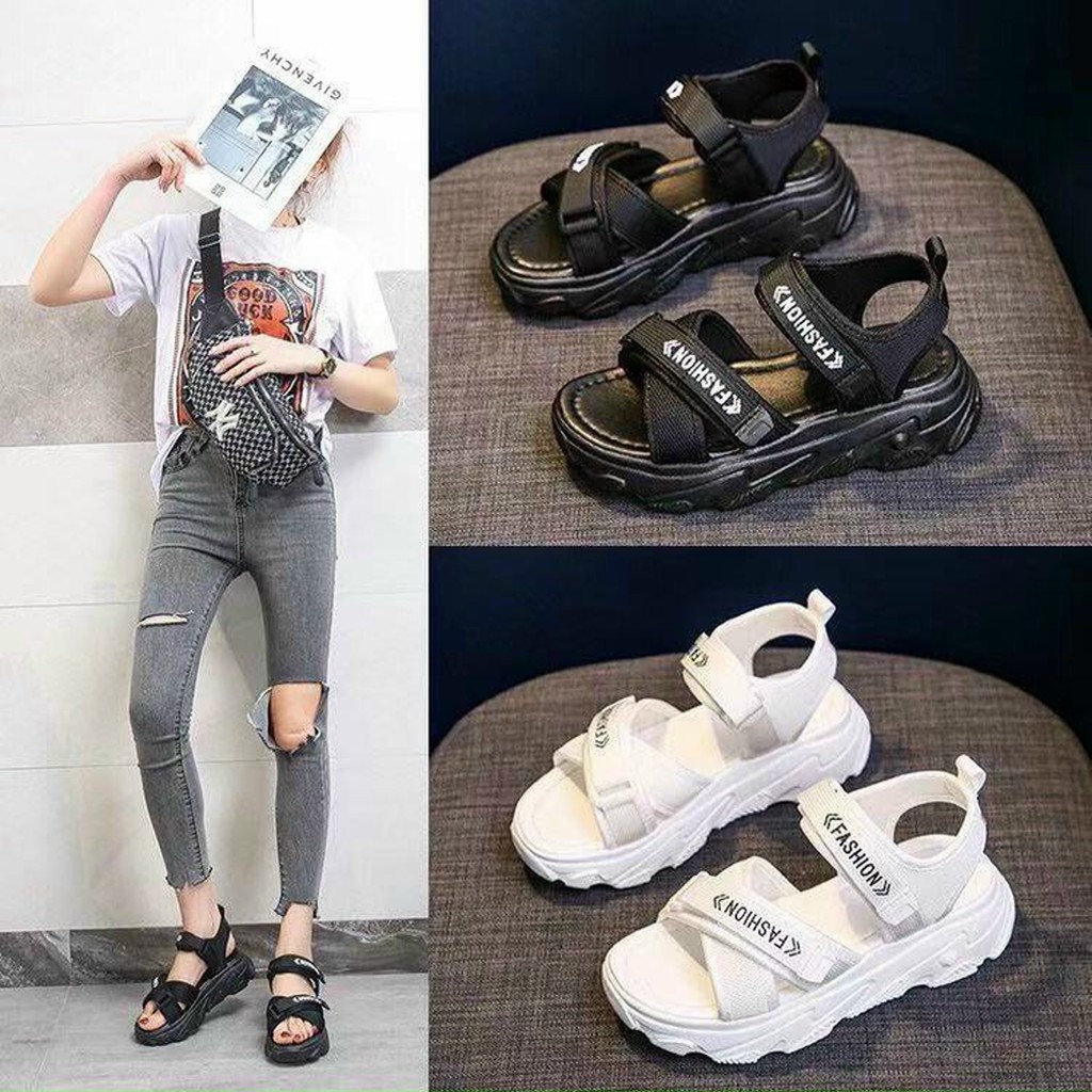 (S115) Sandal nữ đế bánh mì 5 phân quai chéo FASHION (mã M3)