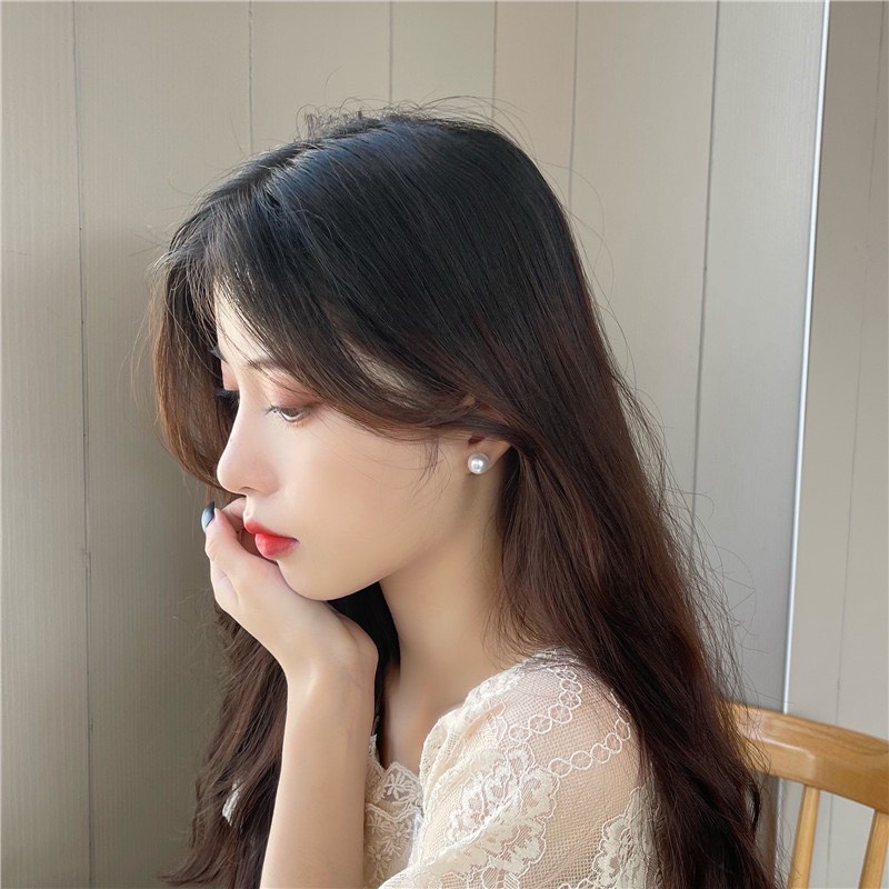 Khuyên tai ngọc nụ to K435 Mayconner