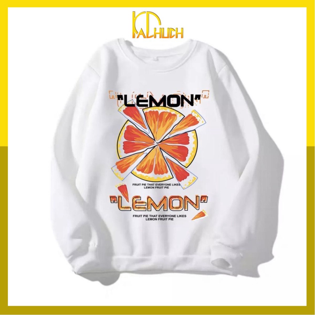 ÁO SWEATER NỮ IN LEMON (NHIỀU MÀU)