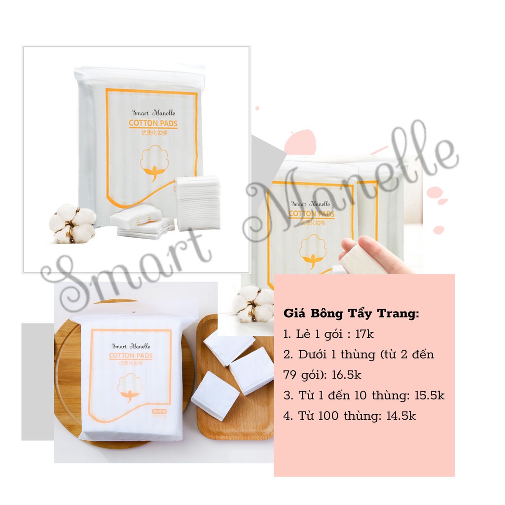 Bông tẩy trang 3 lớp FM Cotton Pads 222 miếng Bông Tẩy Trang nội địa Trung MFBTT1